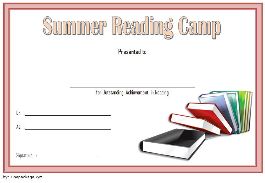 Summer Reading Certificate Template Free 2 throughout Summer Reading Certificate Printable