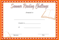 Summer Reading Challenge Certificate Free Printable 1 In with regard to New Summer Reading Certificate Printable