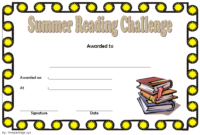 Summer Reading Challenge Certificate Free Printable 4 with Summer Reading Certificate Printable