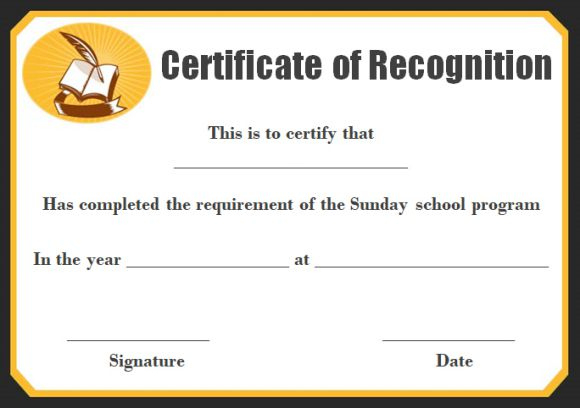 Sunday School Certificate Template: 17+ Specialized throughout School Promotion Certificate Template 10 New Designs Free