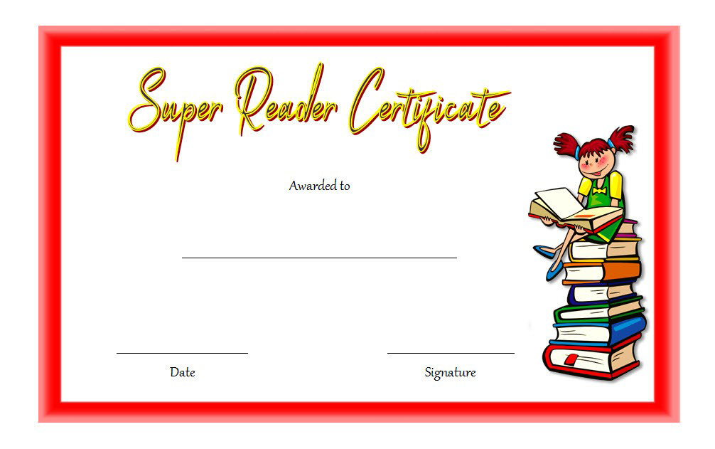 Super Reader Certificate Template 03 | Super Reader for Super Reader Certificate Templates