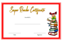 Super Reader Certificate Template 03 | Super Reader pertaining to Super Reader Certificate Template