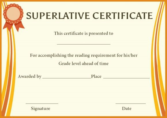 Superlative Award Certificate Templates | Awards regarding Best Superlative Certificate Template