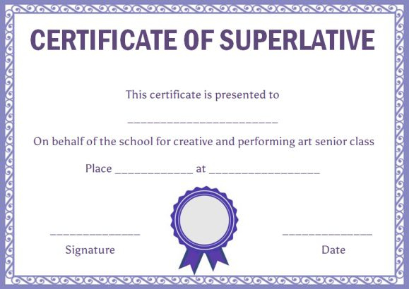 Superlative Certificate Template: 10 Certificate Designs To in Best Superlative Certificate Template
