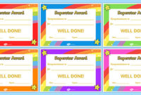 Superstar Certificates with Good Behaviour Certificate Template 10 Kids Awards