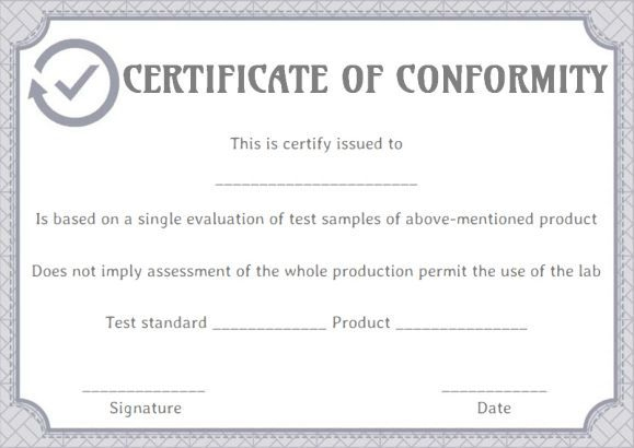 Supplier Certificate Of Conformance Templates | Printable inside Certificate Of Conformity Template Ideas