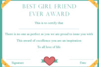 Surprise Your Girlfriend Using These 16+ Best Girlfriend in Best Girlfriend Certificate Template