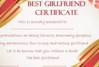Surprise Your Girlfriend Using These 16+ Best Girlfriend intended for Best Girlfriend Certificate 10 Love Templates