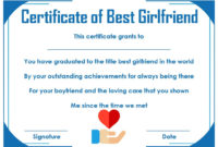 Surprise Your Girlfriend Using These 16+ Best Girlfriend with Quality Best Girlfriend Certificate Template