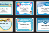 Swim Certificates | Swimming Award Templates | Swim Coach for Best Swimming Achievement Certificate Free Printable