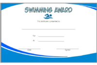 Swimming Award Certificate Free Printable 4 | Certificate intended for Swimming Award Certificate Template
