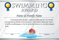 Swimming Award Stock Illustrations – 513 Swimming Award regarding Unique Swimming Award Certificate Template