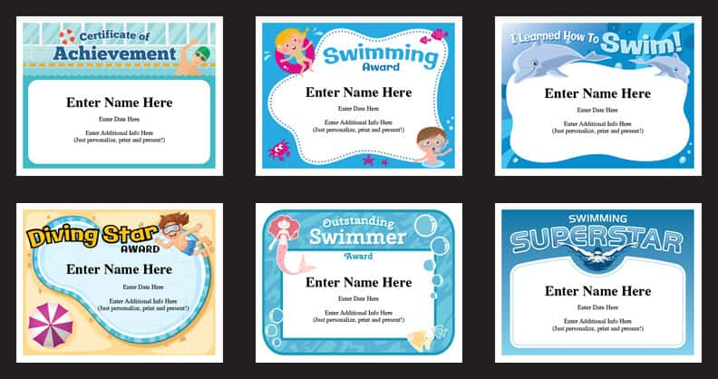 Swimming Certificates Templates | Swim Awards | Swimming Coach throughout Swimming Certificate Template