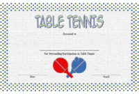Table Tennis Certificate Template Free 1 | Certificate pertaining to Table Tennis Certificate Template Free