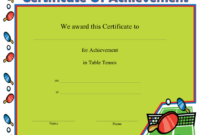 Table Tennis Printable Certificate pertaining to Table Tennis Certificate Templates Editable