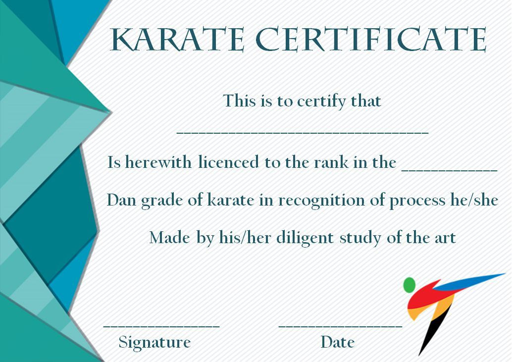 Taekwondo Certificate Templates For Trainers &amp;amp; Students pertaining to Martial Arts Certificate Templates