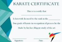 Taekwondo Certificate Templates For Trainers & Students regarding Karate Certificate Template