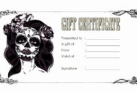 Tattoo Gift Certificate Template Inspirational Tattoo Gift regarding Tattoo Certificates Top 7 Cool Free Templates