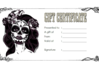 Tattoo Shop Gift Certificate Template Free 3 | Gift within Fresh Happy New Year Certificate Template Free 2019 Ideas
