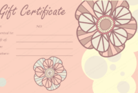 Tea Pink Flowers Gift Certificate Template regarding Pink Gift Certificate Template