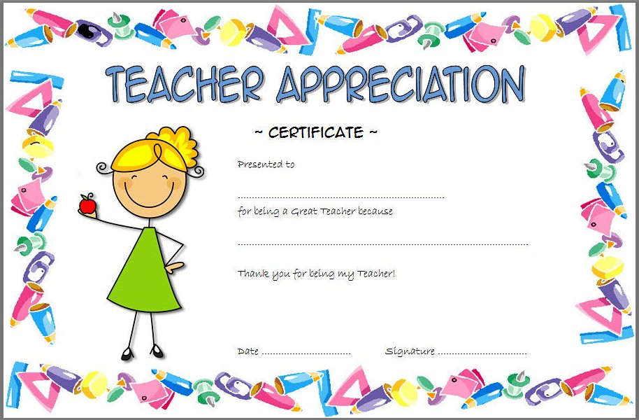 Teacher Appreciation Certificate Free Printable 5 | Teacher inside Teacher Appreciation Certificate Templates