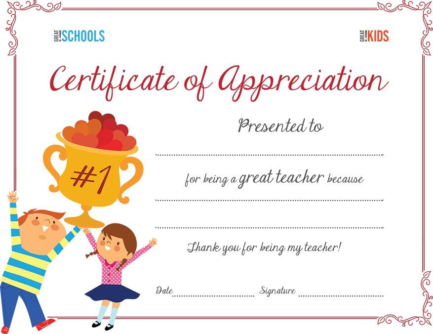 Teacher Appreciation Certificate | Parenting | Sunday School regarding Teacher Appreciation Certificate Templates
