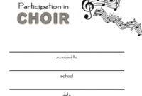 Template: Choir Certificate Template. Free Choir Award throughout Free Choir Certificate Templates 2020 Designs