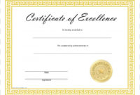 Template Microsoft Word Excellence Academic Certificate in Best Academic Certificate