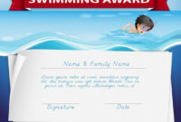 Template Of Certificate For Swimming Award – Download Free throughout Quality Swimming Certificate Template