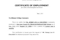Template Of Certificate Of Employment | Business Letter intended for Fresh Template Of Certificate Of Employment