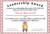 Template : The Glamorous Certificates – School Of Management inside Quality Leadership Certificate Template Designs