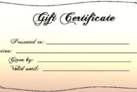 Templates For Gift Certificates Free Downloads Intended For in Baby Shower Gift Certificate Template Free 7 Ideas