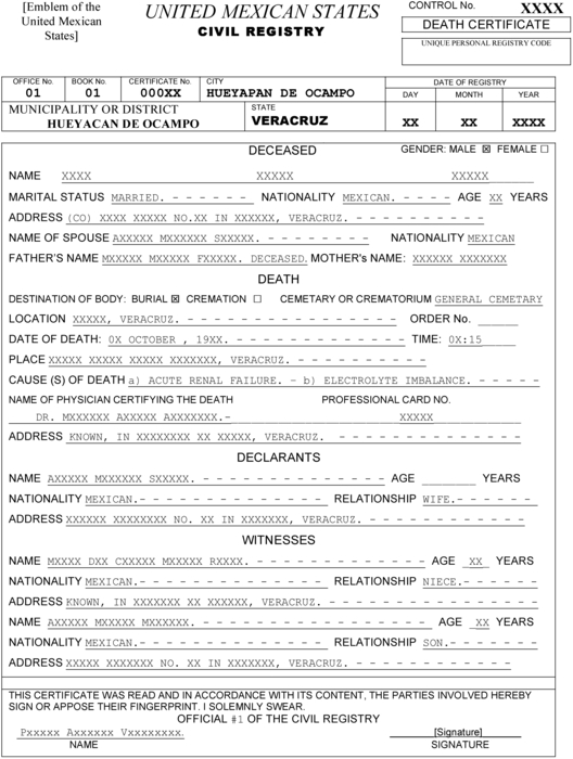 Templating As A Strategy For Translating Official… – Meta in Death Certificate Translation Template