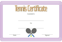 Tennis Award Certificate Template Free 1 In 2020 throughout Tennis Gift Certificate Template