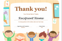 Thank You Certificate with Thanks Certificate Template