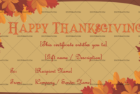 Thanksgiving Gift Certificate Template (Autumn, #5597) – Doc in Unique Thanksgiving Gift Certificate Template Free