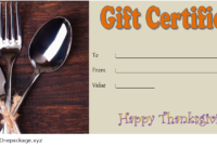 Thanksgiving Gift Certificate Template Free (1St 2020 Design in Thanksgiving Gift Certificate Template Free