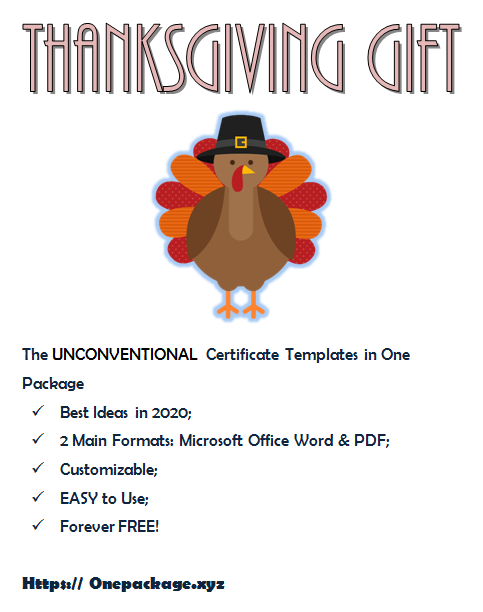 Thanksgiving Gift Certificate Template Free Downloadone for Unique Thanksgiving Gift Certificate Template Free