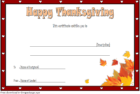 Thanksgiving Gift Certificate Template Free (Towards The inside Thanksgiving Gift Certificate Template Free