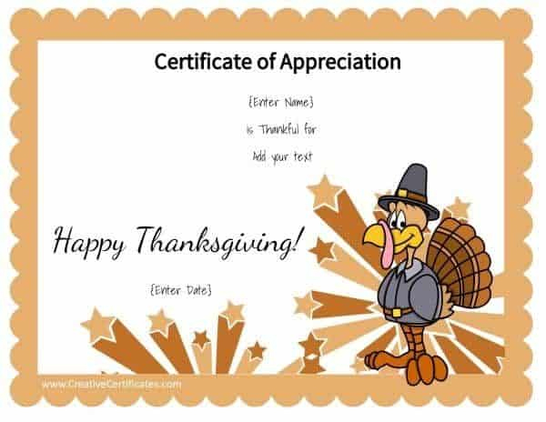 Thanksgiving Printables with regard to Thanksgiving Gift Certificate Template Free