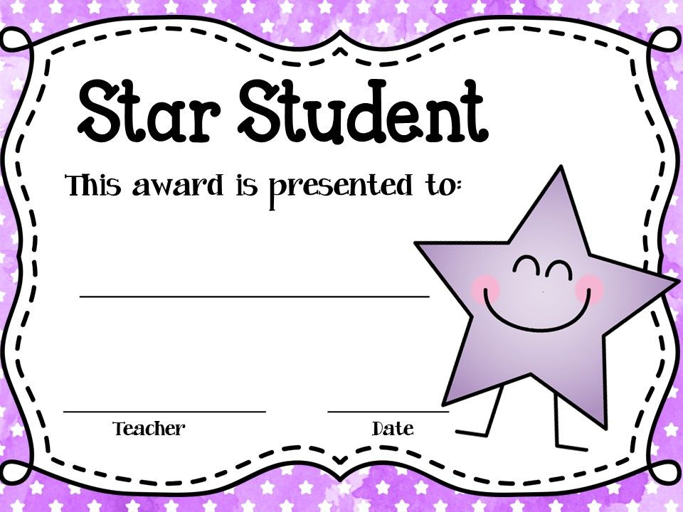 These Editable Star Student Awards Will Come In Handy! Type for Unique Star Student Certificate Template
