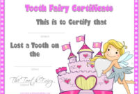 Tooth Fairy Certificate with regard to Unique Free Tooth Fairy Certificate Template