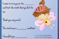 Tooth Fairy Letter | Tooth Fairy Letter Template, Tooth intended for Unique Free Tooth Fairy Certificate Template