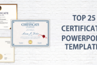 Top 25 Certificates Powerpoint Templates Usedinstitutes within Powerpoint Award Certificate Template