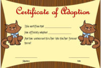 Toy Adoption Certificate Template : 13+ Free Word Templates inside Cat Adoption Certificate Template