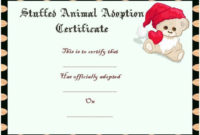 Toy Adoption Certificate Template : 13+ Free Word Templates with Stuffed Animal Adoption Certificate Template Free