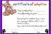 Toy Adoption Certificate Template : 13+ Free Word Templates within New Toy Adoption Certificate Template