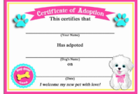 Toy Adoption Certificate Template 9 Di 2020 (Dengan Gambar) inside Cat Adoption Certificate Template 9 Designs