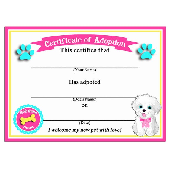 Toy Adoption Certificate Template 9 Di 2020 (Dengan Gambar) inside Cat Adoption Certificate Template 9 Designs