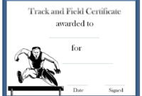 Track And Field Award Certificate | Certificate Templates with Quality Track And Field Certificate Templates Free